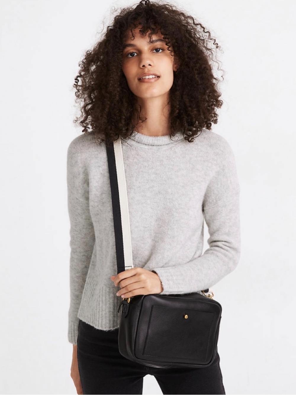 Madewell Fulton Pullover Sweater - Light Gray